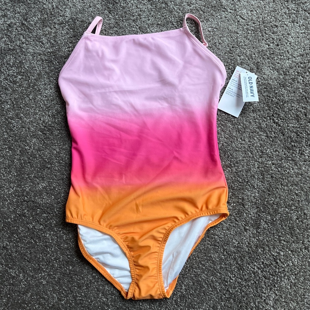 Old Navy Girls one piece swimsuit (L)-new with tags